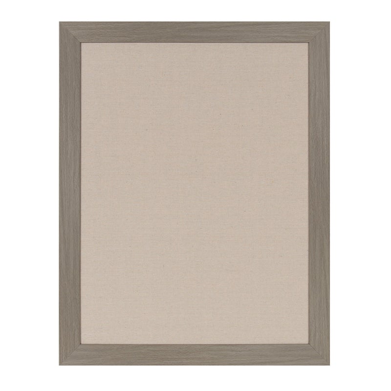 DesignOvation Beatrice Framed Linen Fabric Pinboard, 23x29, Gray - Image 1